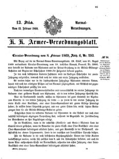 Verordnungsblatt für das Kaiserlich-Königliche Heer 18690213 Seite: 1