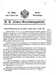 Verordnungsblatt für das Kaiserlich-Königliche Heer