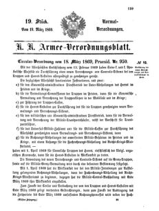 Verordnungsblatt für das Kaiserlich-Königliche Heer 18690319 Seite: 1