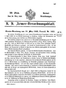 Verordnungsblatt für das Kaiserlich-Königliche Heer 18690320 Seite: 1