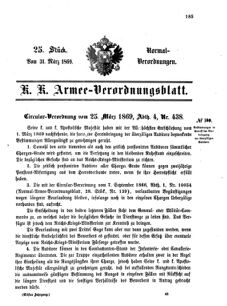 Verordnungsblatt für das Kaiserlich-Königliche Heer 18690331 Seite: 49