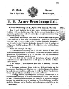 Verordnungsblatt für das Kaiserlich-Königliche Heer