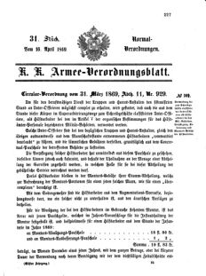 Verordnungsblatt für das Kaiserlich-Königliche Heer 18690416 Seite: 1