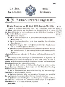 Verordnungsblatt für das Kaiserlich-Königliche Heer 18690416 Seite: 19