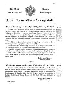 Verordnungsblatt für das Kaiserlich-Königliche Heer 18690430 Seite: 25