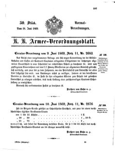 Verordnungsblatt für das Kaiserlich-Königliche Heer 18690618 Seite: 1