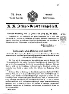 Verordnungsblatt für das Kaiserlich-Königliche Heer 18690625 Seite: 1