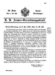 Verordnungsblatt für das Kaiserlich-Königliche Heer 18690708 Seite: 1