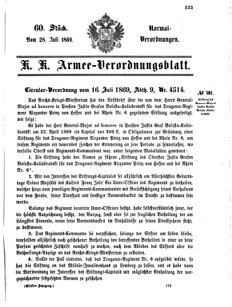 Verordnungsblatt für das Kaiserlich-Königliche Heer