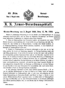 Verordnungsblatt für das Kaiserlich-Königliche Heer 18690807 Seite: 1