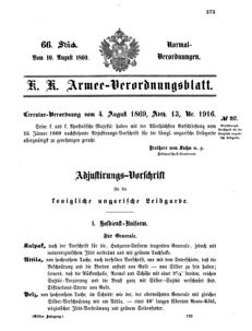 Verordnungsblatt für das Kaiserlich-Königliche Heer 18690810 Seite: 1