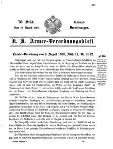 Verordnungsblatt für das Kaiserlich-Königliche Heer 18690819 Seite: 1