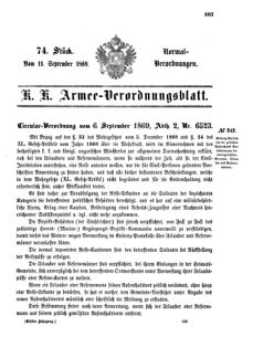 Verordnungsblatt für das Kaiserlich-Königliche Heer 18690911 Seite: 1