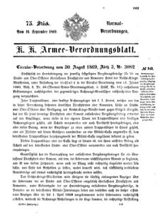 Verordnungsblatt für das Kaiserlich-Königliche Heer 18690916 Seite: 1