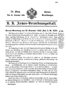 Verordnungsblatt für das Kaiserlich-Königliche Heer 18690926 Seite: 1