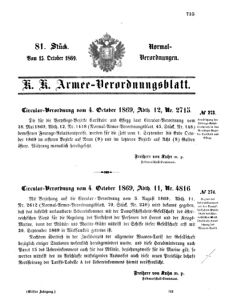 Verordnungsblatt für das Kaiserlich-Königliche Heer 18691015 Seite: 1