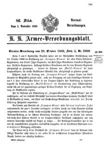 Verordnungsblatt für das Kaiserlich-Königliche Heer 18691103 Seite: 1