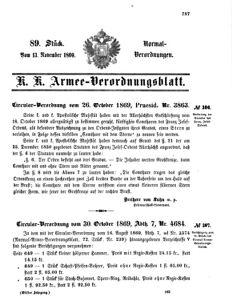 Verordnungsblatt für das Kaiserlich-Königliche Heer 18691113 Seite: 1