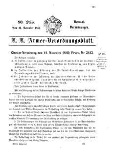 Verordnungsblatt für das Kaiserlich-Königliche Heer 18691116 Seite: 1