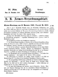 Verordnungsblatt für das Kaiserlich-Königliche Heer