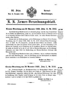 Verordnungsblatt für das Kaiserlich-Königliche Heer 18691211 Seite: 1