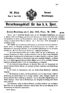 Verordnungsblatt für das Kaiserlich-Königliche Heer 18700609 Seite: 1