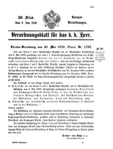 Verordnungsblatt für das Kaiserlich-Königliche Heer 18700609 Seite: 9