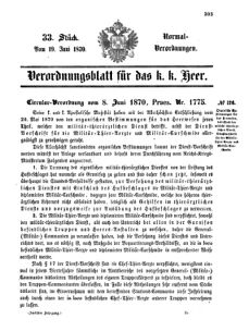 Verordnungsblatt für das Kaiserlich-Königliche Heer