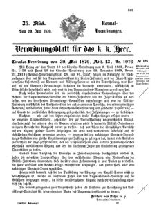 Verordnungsblatt für das Kaiserlich-Königliche Heer