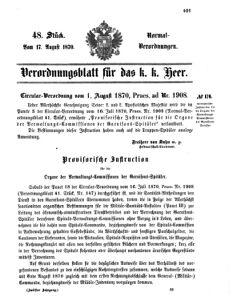 Verordnungsblatt für das Kaiserlich-Königliche Heer 18700817 Seite: 1