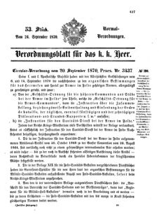 Verordnungsblatt für das Kaiserlich-Königliche Heer 18700924 Seite: 1