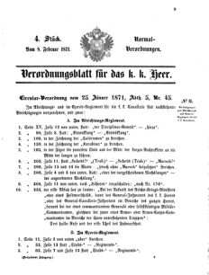 Verordnungsblatt für das Kaiserlich-Königliche Heer 18710208 Seite: 1