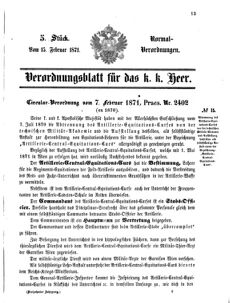 Verordnungsblatt für das Kaiserlich-Königliche Heer 18710215 Seite: 1