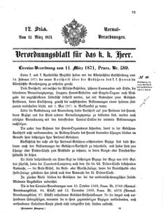 Verordnungsblatt für das Kaiserlich-Königliche Heer