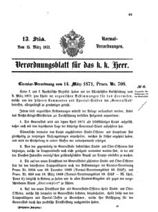 Verordnungsblatt für das Kaiserlich-Königliche Heer