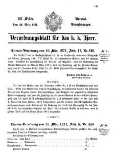 Verordnungsblatt für das Kaiserlich-Königliche Heer 18710320 Seite: 1