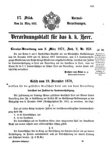 Verordnungsblatt für das Kaiserlich-Königliche Heer