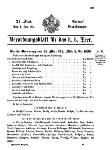 Verordnungsblatt für das Kaiserlich-Königliche Heer 18710606 Seite: 1