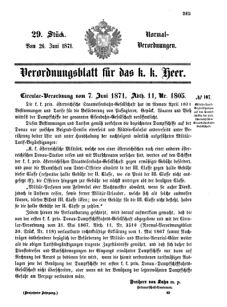 Verordnungsblatt für das Kaiserlich-Königliche Heer 18710626 Seite: 19