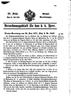 Verordnungsblatt für das Kaiserlich-Königliche Heer 18710712 Seite: 1