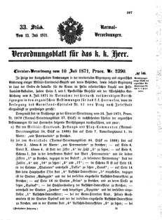 Verordnungsblatt für das Kaiserlich-Königliche Heer 18710713 Seite: 1