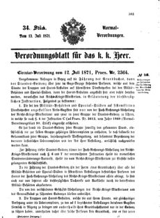 Verordnungsblatt für das Kaiserlich-Königliche Heer 18710713 Seite: 29