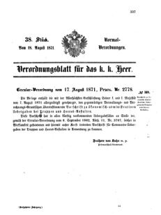 Verordnungsblatt für das Kaiserlich-Königliche Heer 18710818 Seite: 1