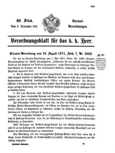 Verordnungsblatt für das Kaiserlich-Königliche Heer 18710906 Seite: 1