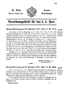 Verordnungsblatt für das Kaiserlich-Königliche Heer 18711010 Seite: 1