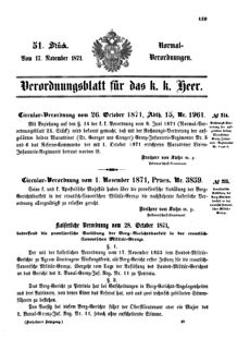 Verordnungsblatt für das Kaiserlich-Königliche Heer 18711117 Seite: 1