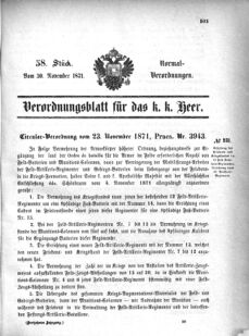 Verordnungsblatt für das Kaiserlich-Königliche Heer 18711130 Seite: 1