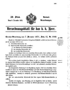 Verordnungsblatt für das Kaiserlich-Königliche Heer