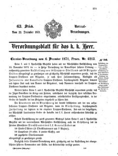 Verordnungsblatt für das Kaiserlich-Königliche Heer 18711223 Seite: 1