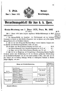 Verordnungsblatt für das Kaiserlich-Königliche Heer 18720108 Seite: 1